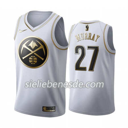 Herren NBA Denver Nuggets Trikot Jamal Murray 27 Nike 2019-2020 Weiß Golden Edition Swingman